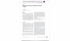 BLOG - Dr Brice Riera - interets utilisation champ operatoire en endodontie